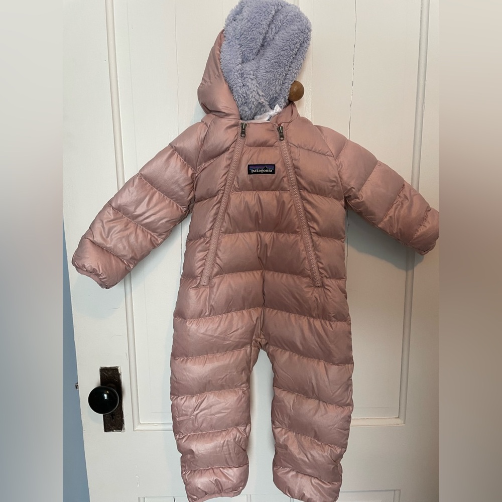 Patagonia Infant Hi-Loft Down Snowsuit in Mauve